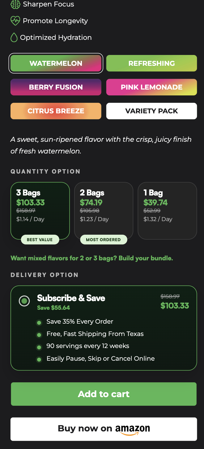 Building a High-Converting Custom SKIO PDP Experience for BrainTree Nutrition
